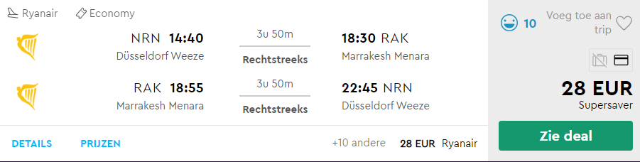 Tickets van Düsseldorf naar Marrakesh va 28