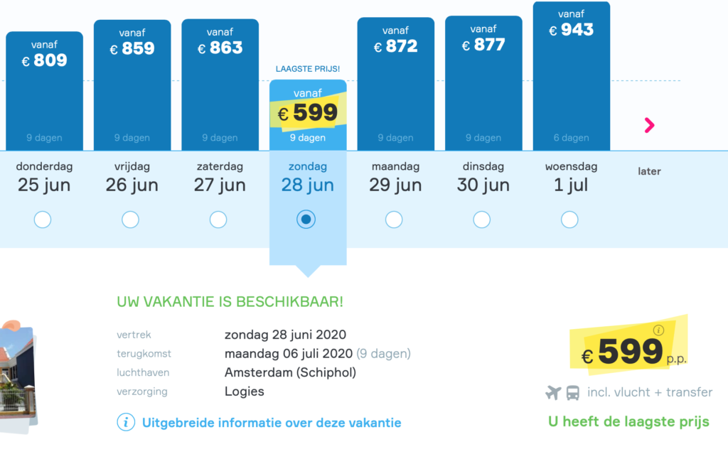 Check snel de prijzen naar Curaçao